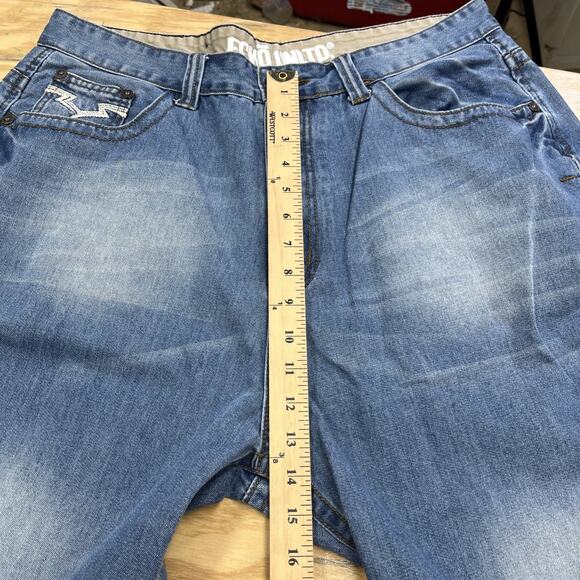 Vintage Ecko Unltd Denim Shorts Jorts Men Size 40 Blue Baggy Y2K Hip Hop Skater - Picture 14 of 15